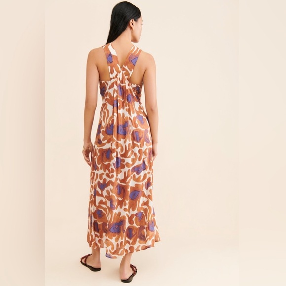 NWOT Anthropologie Piper Bandeau Maxi Dress Floral Cut Out - Picture 2 of 16